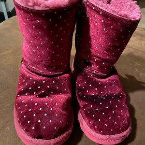 UGG maroon Bailey bow boots 1